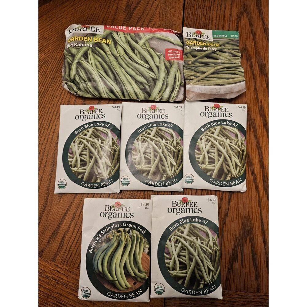 Lot Of 7 Ferry Morse Burpee Garden Vegetable Seeds Packets‎ Green Beans